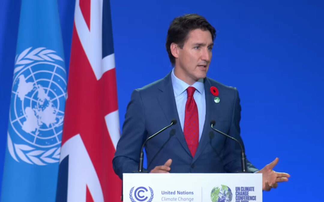 Verbatim press release from PMO announcing “enhanced and ambitious climate action to cut pollution at the COP26 summit”