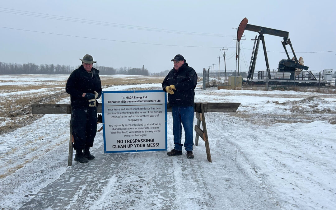 Alberta landowners take stand over years of missed payments by delinquent oil company